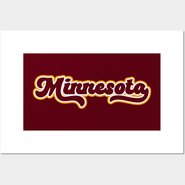 Retro Minnesota Script Wall Art by SLAG_Creative